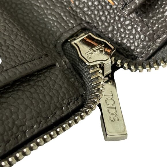 Tod's Italy Black Leather Continental Wallet Nuova Collection,XAMACHA1400GPAQ10 - Picture 2 of 9